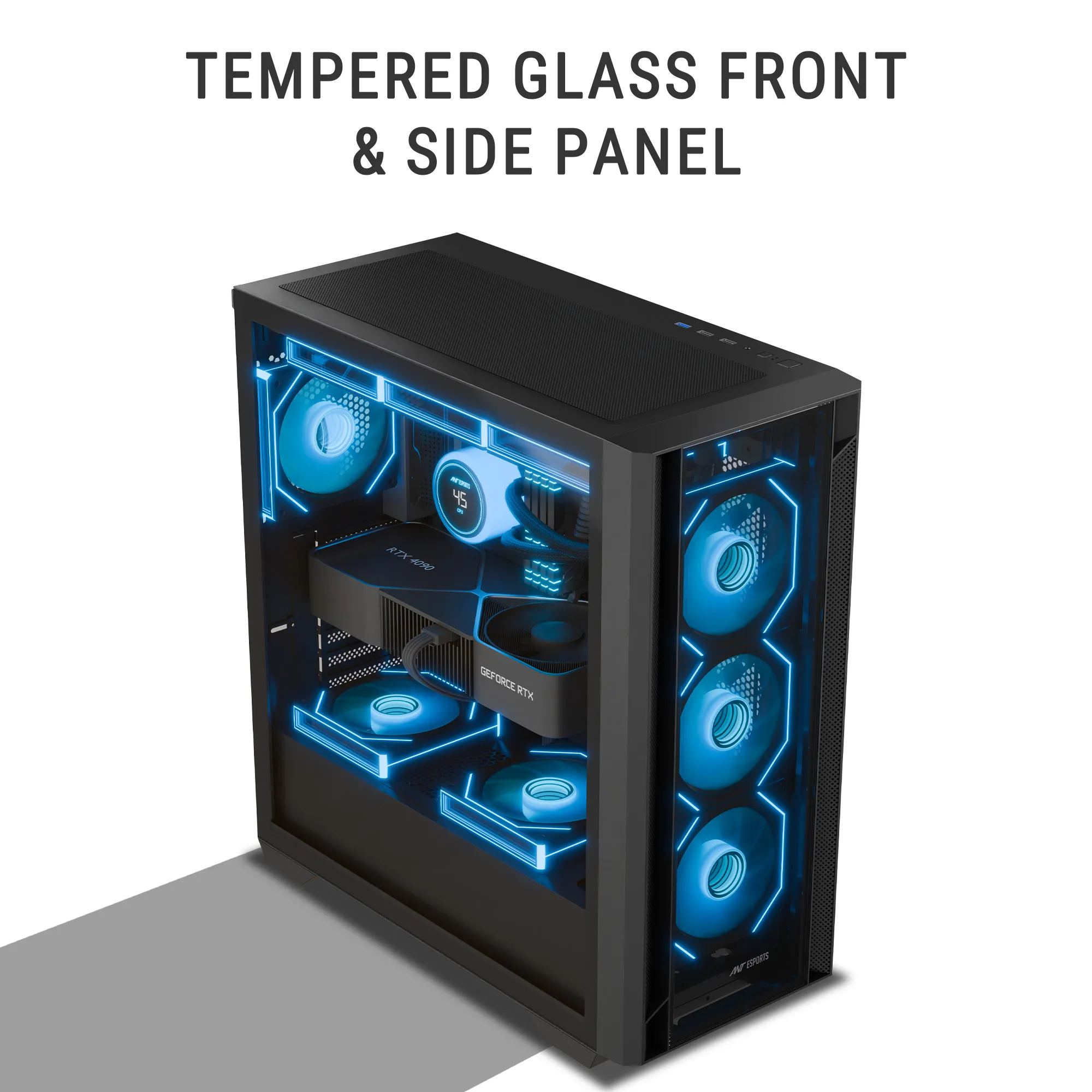 Ant Esports Mid Tower Cabinet (E-ATX/ATX/M-ATX/M-ITX) AQUA 360 4F view 2